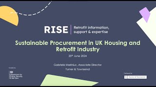 Embedding Sustainability in Procurement Practices | RISE Masterclass