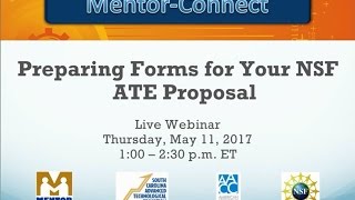 Webinar: Preparing Forms for Your NSF ATE Proposal