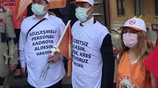 Haksen Konfederasyonu , 1 Mayıs'ı Taksim'de kutladı