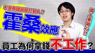 員工為何不工作？原來不是有錢就能打動人！霍桑效應給公司主管的教訓【有YT字幕】