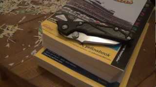 Microtech Select Fire Hard Use Demo #3 (Single Stabing Phone Phone Book)