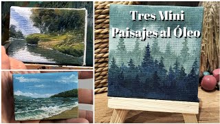 BONITOS Mini PAISAJES al Óleo que TÚ TAMBIÉN PUEDES PINTAR | Río, Bosque y Mar.