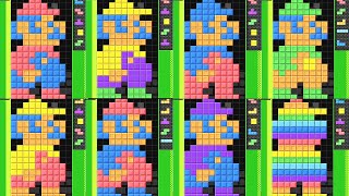 【Tetris99】テトリスでいろんなマリオ作ってみた【テトリス９９】