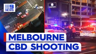 Two arrested after alleged Melbourne CBD shooting | 9 News Australia