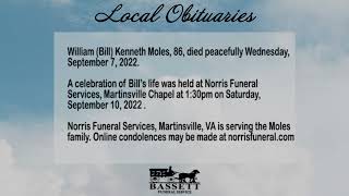 Obits for September 12, 2022