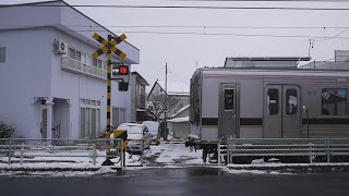 福島交通飯坂線　明神墓地踏切