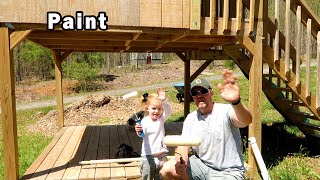 Paint Siding and Interior. Build a Playhouse 13