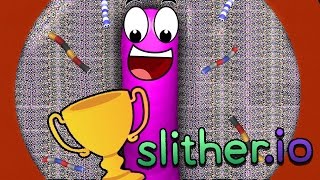 WE BEAT THE GAME?! - Slither.io (Slither.io Mobile Top Player)
