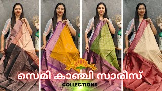 Step into Tradition with a Modern Twist ✨– Explore Semi Kanchi Sarees Collections 💖