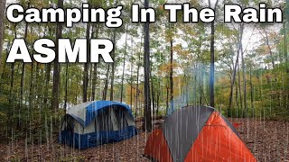 Camping In The Rain.! Tent, Forest, Heavy Rainstorm, ASMR
