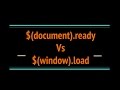 $(document).ready Vs $(window).load in Jquery