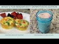 WHAT'S FOR BREAKFAST? | COOKBOOK COLLAB | SKINNYTASTE RECIPES | PB&J OVERNIGHT OATS| WESTERN OMELETE