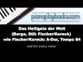 das heiligste der welt berge fischer koreck cover playback instrumental demo a dur tempo 84