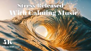 Peaceful Water Waves / Calming Music \u0026 Stunning Scenic Views for Relaxation