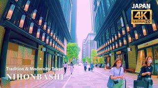 [🌞Nihonbashi] A city that combines history from the Edo period with modern times | Tokyo, Japan | 4K