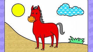 Colorful Horse Coloring | Funtoon