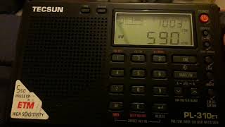 Transatlantic medium wave dx US radios heard in UK with Tecsun 310 radio with external aerial