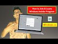 How to join and leave windows insider program in windows 11 | Windows insider program windows 11