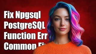 Fixing Npgsql/PostgreSQL 'Function Does Not Exist' Error: Common Solutions