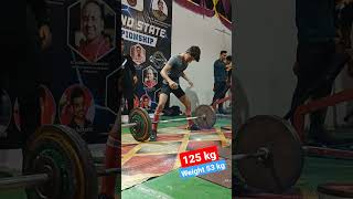 Deadlift 125 kg 🏋️‍♂️ Sumo lift Weight 53 kg#shorts #workout #powerlifting #bodybuilding