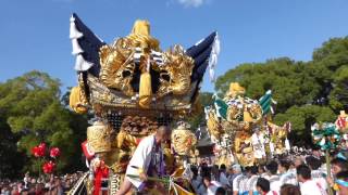 曽根天満宮　宵宮　中筋西　南之町　境内　屋台練り　その２