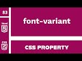 CSS Property : font-variant explained !