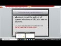 VBA code to get the URL or path of all opened windows or internet explorer (Shell function)