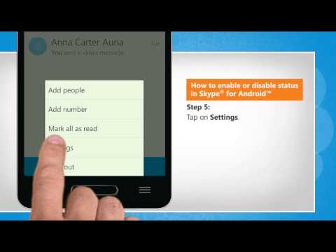 How to enable or disable status in Skype® for Android™ on LG L9 How to enable or disable status in Skype® for Android™ on LG L9