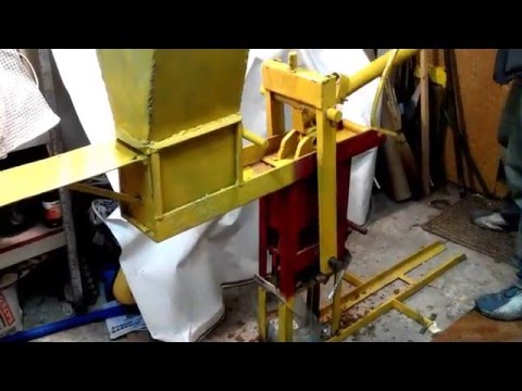 Homemade press for sawdust briquettes Homemade press for sawdust briquettes