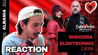 🇦🇱 Shkodra Elektronike - Zjerm REACTION | Albania Eurovision 2025 (SUBTITLED)