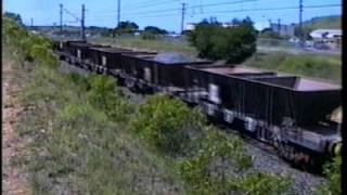 Trains - 42201 4846 4853 on Ballast train at Unanderra on 18 3 97