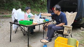 이런게 인생이지!!! 아들과 렉스턴스포츠칸 차박 (차박텐트)Rexton Sports Car Park Camping