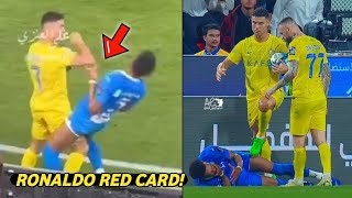 🤯Cristiano Ronaldo Red Card vs Al Hilal (Almost Punched The Referee)
