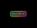 Digital Clock with Colorful Glowing Effect using HTML CSS & JavaScript