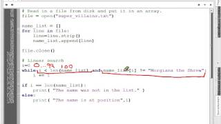 Chapter 16: Linear Search