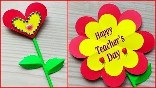 Teacher's day gift ideas easy handmade / DIY teachers day greeting card very easy