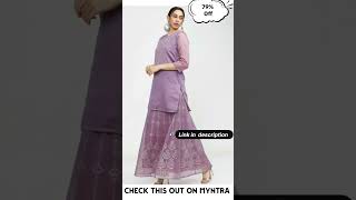 Vishudh festive wear | Women Mauve Floral Embroidered Kurta, Skirt \u0026 With Dupatta #online #trend