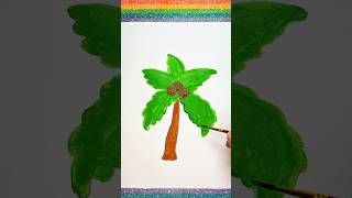 Palm Tree Painting 🌴 | Art for Kids #painting #shorts #artforkids