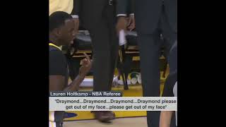 NBA Referee Lauren HoltKamp VS KD and Bleeding Draymond Green