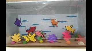 How To Make a Fish Aquarium using Box |  DIY Art & Craft for Kids