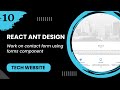 React JS #10 - Work on contact form using forms component