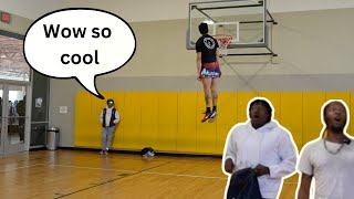 Highest Jumper In The World Surprises Hoopers At Random Court!