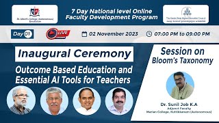 Day 01 |  Online FDP on Outcome Based Education and Essential AI Tools for Teachers