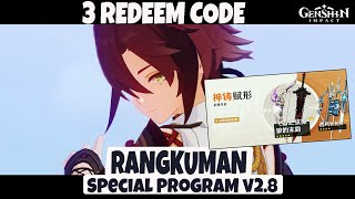 3 Redeem Code,SUMERU - Rangkuman Special Program v2.8 Genshin Impact