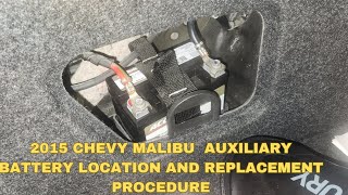 2015 Chevy malibu  auxiliary battery replacement w/ P305F