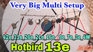 Big Multi Satellite setup with Hotbird 13e | Hotbird 13e |