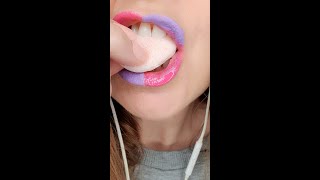 ASMR Eating Grape Mochi Close Mouth Eating Sounds #shorts