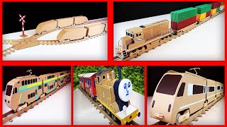 5 Models Cardboard Train You Can Make at Home | High-Speed Train |  Fastes Trains | Compilation