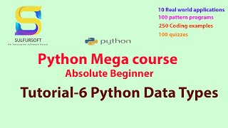 Python #1 Easy Tutorial for absolute beginners - Python Data Types