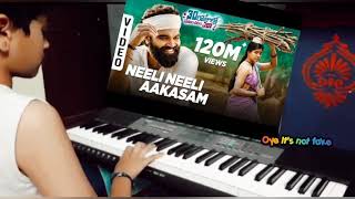 neeli neeli akasam song perfect piano keyboard by small kid❤️ awesome 👌👌
